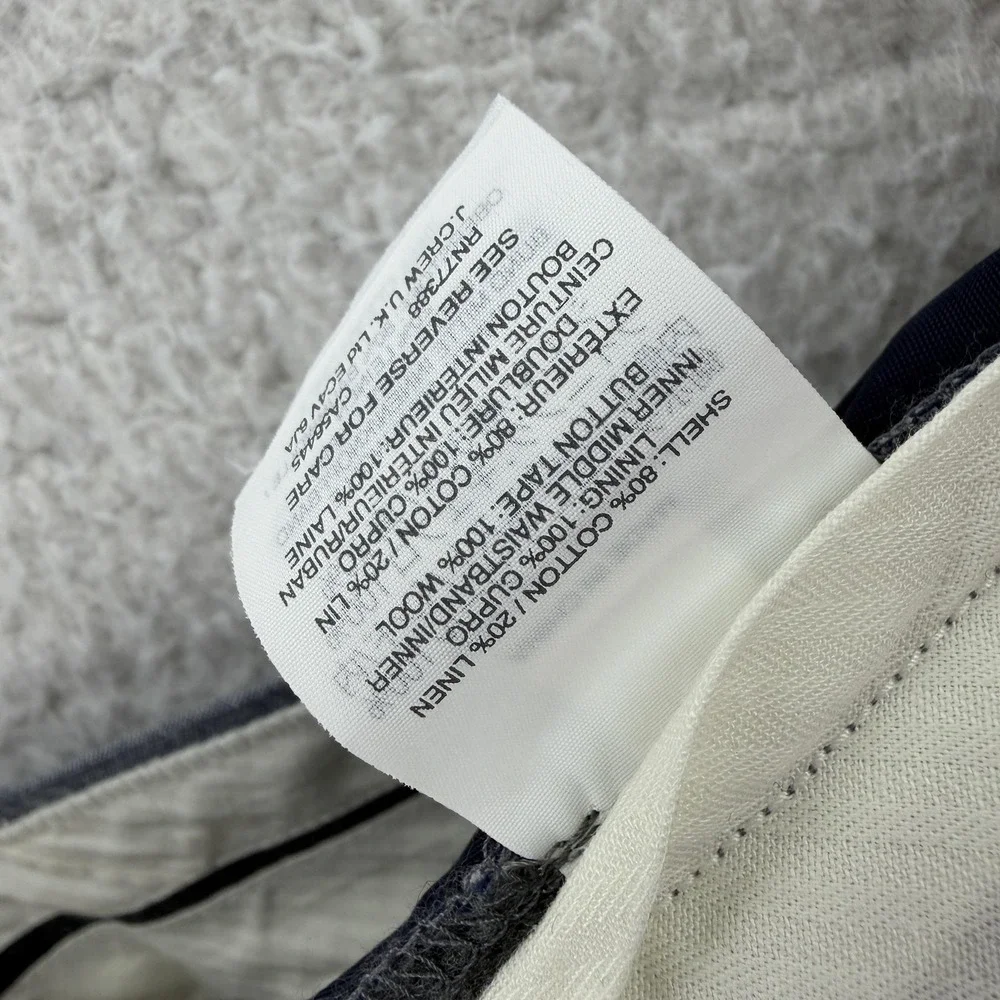 J Crew Ludlow Slim Dress Pants Mens 31x32 Gray Slim Fit Linen Blend Somelos